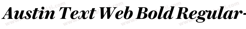 Austin Text Web Bold Regular字体转换